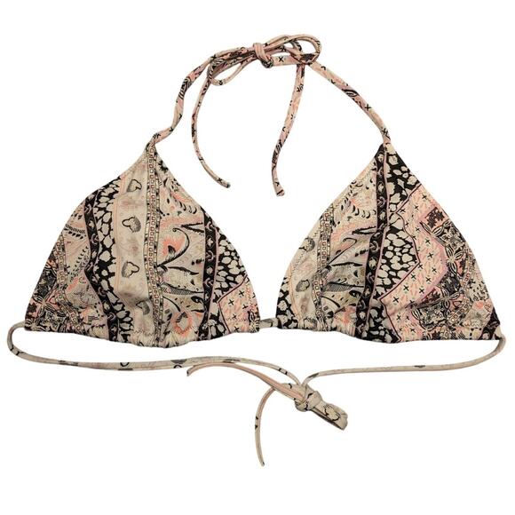 Victoria's Secret Bikini Top Women's XL Boho Print String Y2K‎ EUC - Picture 1 of 8